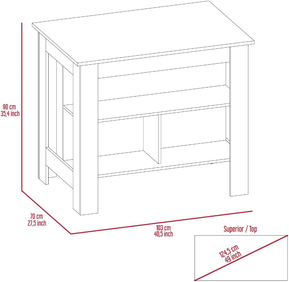 2-Piece Kitchen Set with Island and Pantry Cabinet | Includes 8 shelves and 2 drawers for organized storage