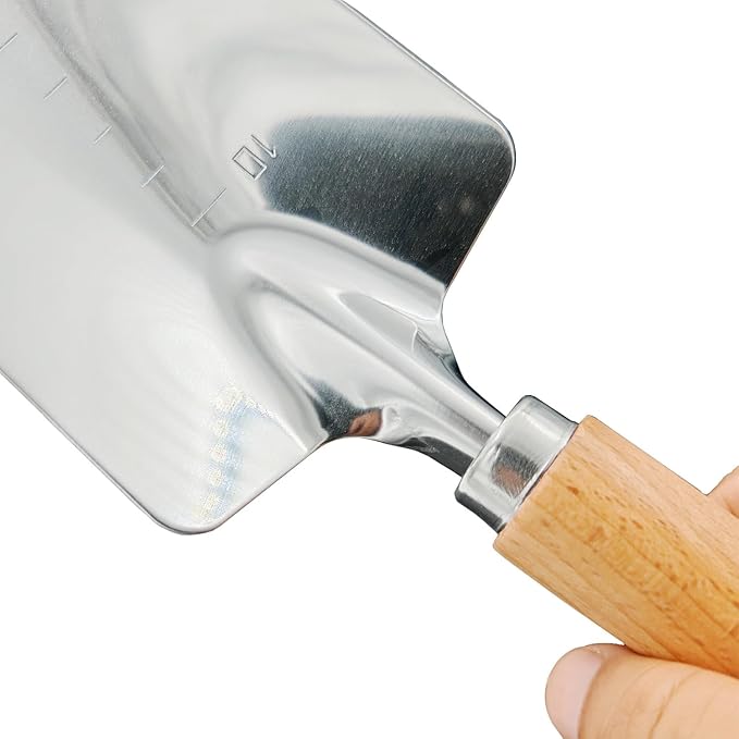 Garden Tool Shovel for Digging Gardening Trowel for Lawn Planting Stainless Steel Spade Wooden Handle Anti Slippery