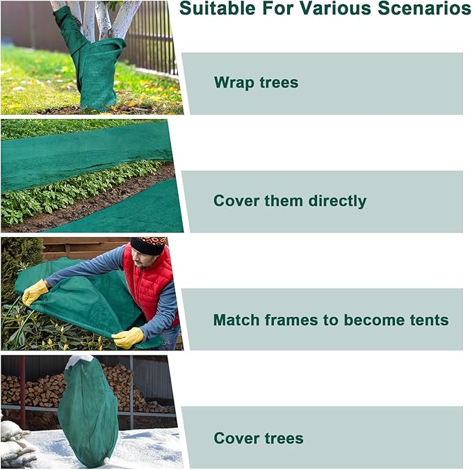 NNG 10x30ft Plant Covers Freeze Protection Frost Blankets 1.35oz/yd² Non-Woven Fabric Floating Row Cover Plant Blanket Protector Garden Winterize for Winter Outdoor Plants,Vegetables
