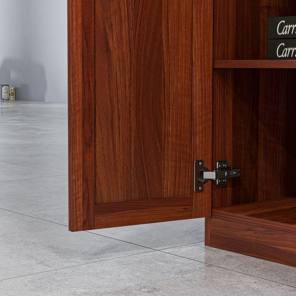 5-Tier Kitchen Pantry Cabinet with Adjustable Shelves