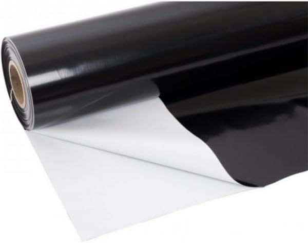 Farm Plastic Supply Crawl Space Vapor Barrier, 20 mil - Thick Plastic Sheeting, Drop Cloth Moisture Barrier for Crawl Space Encapsulation, Heavy Duty Polyethylene, Black & White Panda Film(18' x 100')