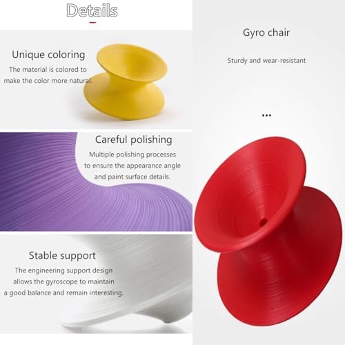 Modern Red Fiberglass 360° Swivel Gyro Spun Chair, Indoor/Outdoor Use, Stylish Design, 220 lbs Capacity, Perfect for Home & Patio Decor(White)
