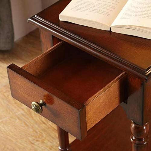 Telephone Table, European Style Sofa Side Table,Square Telephone Table,Living Room Side Cabinet,Nightstand with Drawer,End Table