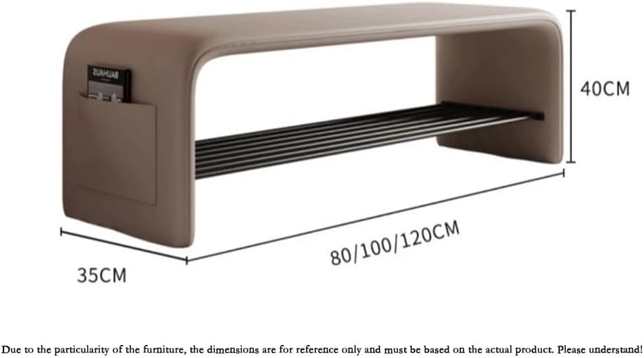 Modern Doorway Shoe-Changing Stool Shoe Cabinet Storage Two-Purpose Bedroom Simple Bedside Bench for Sitting Entryway(Gris,Medium)