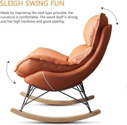 Rocking Chair with High Rest and Footstool, Reclining Glider Chair for Living Room Bedroom, 330lbs Capacity