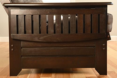 Kodiak Furniture Phoenix Full Size Futon in Espresso Finish, Linen Stone