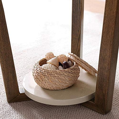 Telephone Table, Round Sofa Side End Tables Coffee Table/Nightstand,Plant/Telephone/Vase Holder for Living Room Bedroom Small Space(