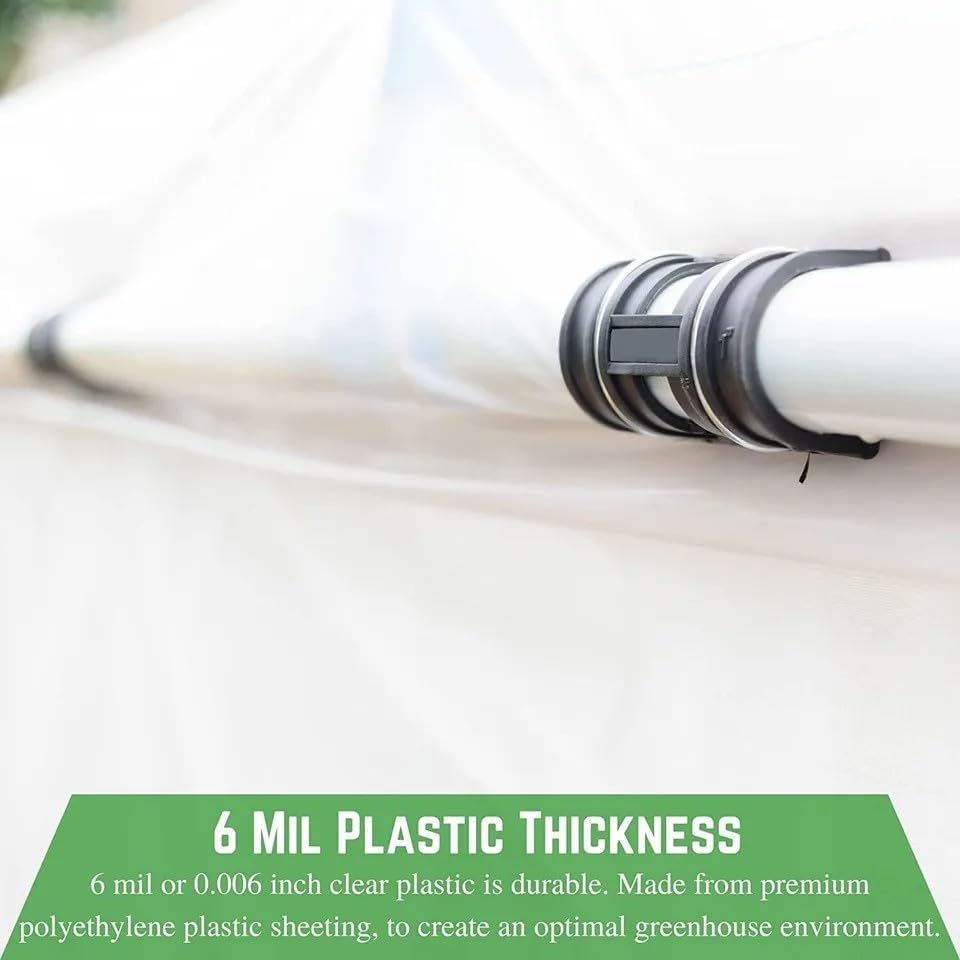 Farm Plastic Supply 4 Year Clear 6 mil Greenhouse Plastic Sheeting - Clear Sheeting, Polyethylene Film, Transparent Plastic Film for Greenhouse (42' x 125')