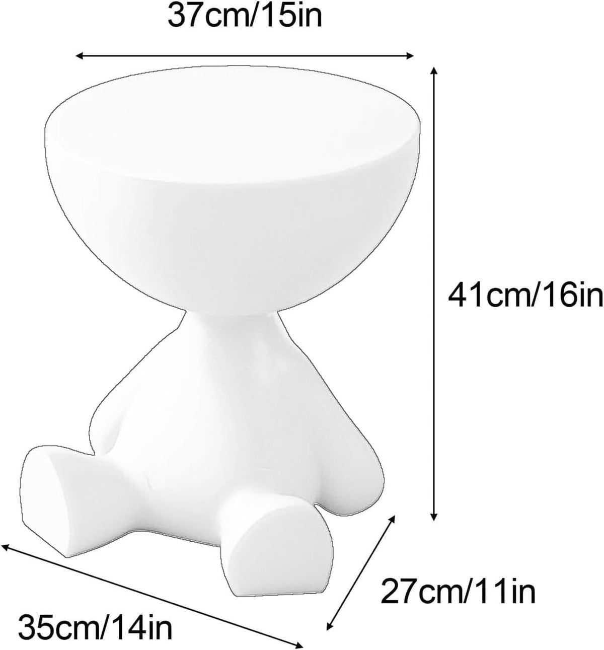 Circle Side Table, Round Modern End Table, Waterproof & Durable, Small Coffee Table for Living Room, Bedroom, Bedside, Versatile Accent Table - Transparent