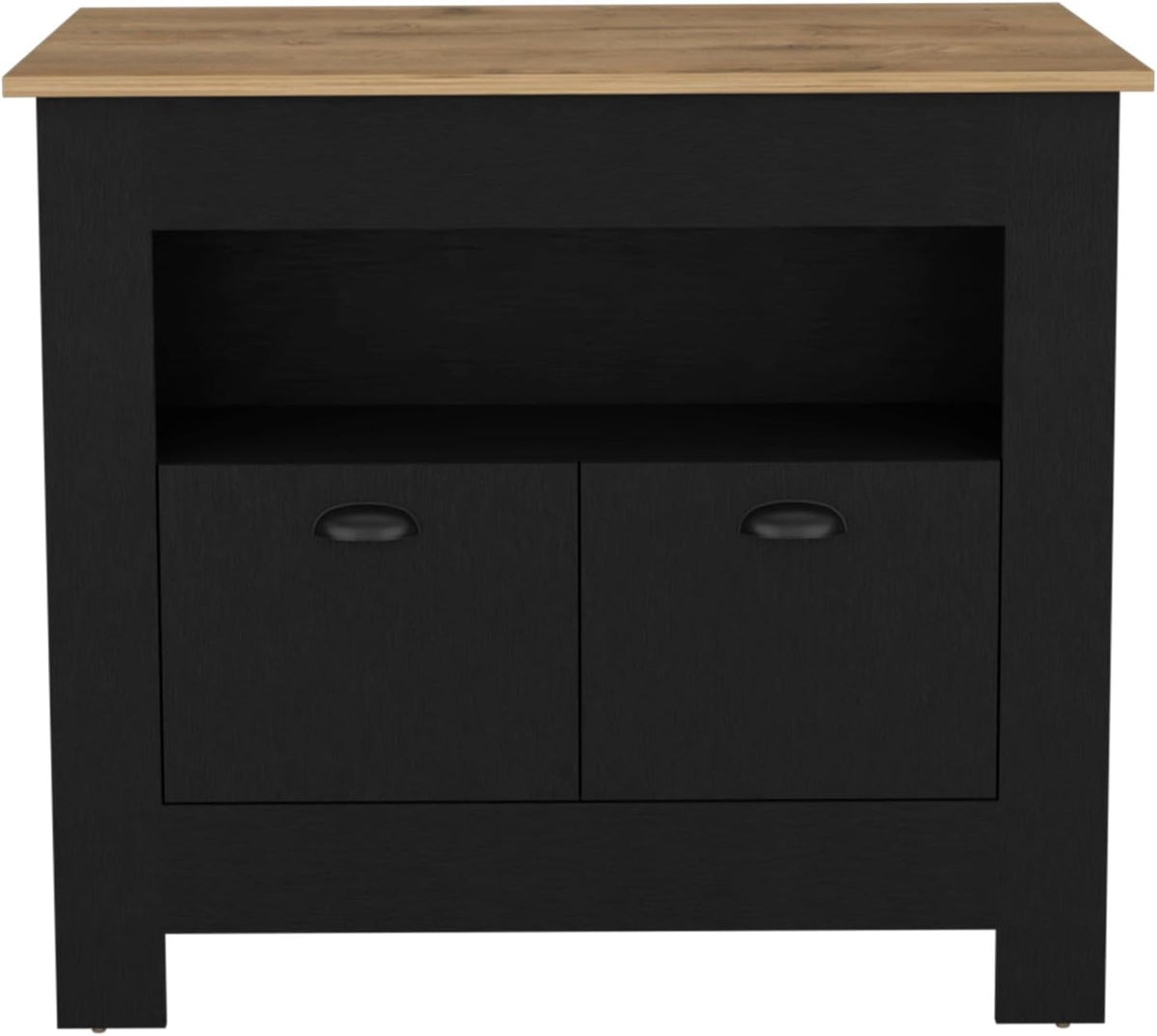 Kitchen Island Two Door Cabinet and Shelf with Multicolor | Ample storage with two doors and shelf