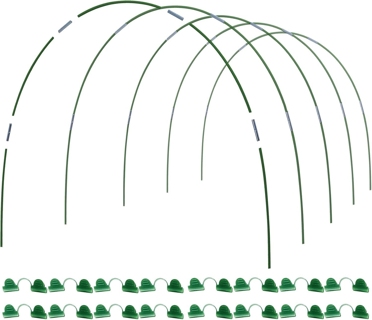MAXPACE Greenhouse Hoops for DIY 2.7ft or Wider Grow Tunnel, Rust-Free Fiberglass Support Hoops Frame for Garden Fabric, Plant Support Garden Stakes, Gardening Supplies, 25pcs