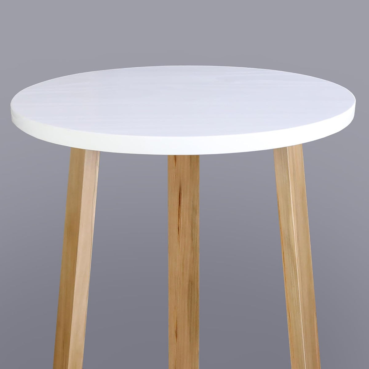 Tripod 16" W Round Side Modern Table with Solid American Hardwood Legs, Natural