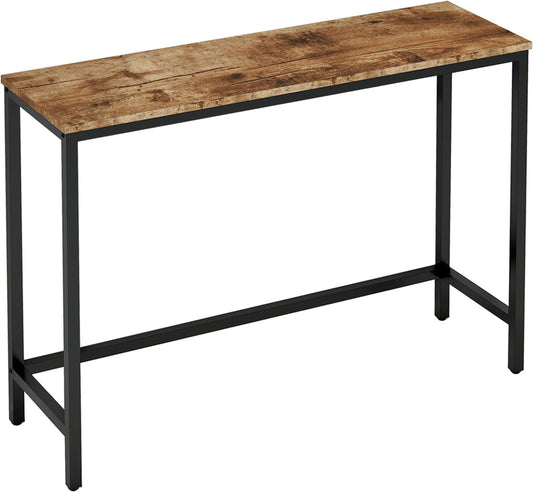Timberer 39.4” Console Table Hallway Entrance Table Sofa Table Behind Couch | Accent Table for Living Room, Entryway, Easy Assembly, Rustic Brown