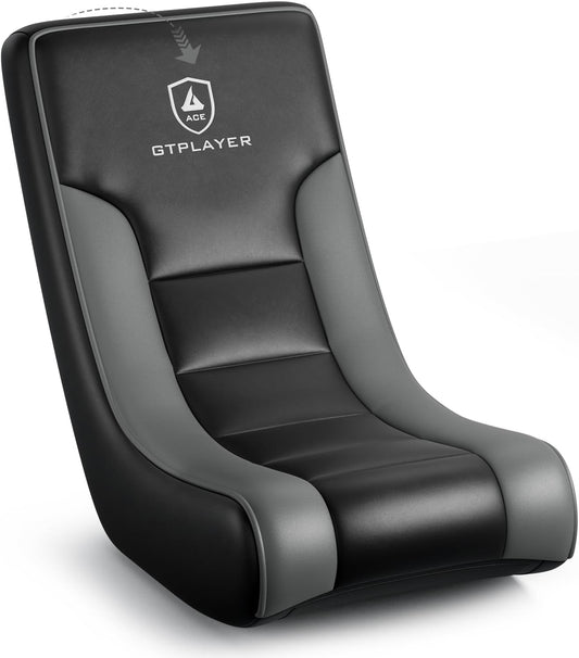 GTPLAYER Floor Rocking Gaming Chair – Floor Rolling Game Chairs with Angle Limiter, Gamer Rocker Floor Seat, Compact & Lightweight, Black & Grey
