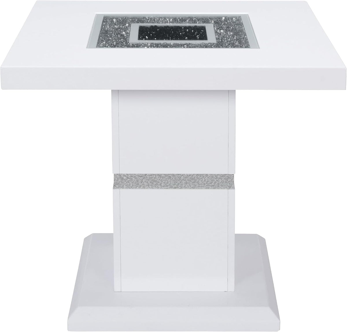 Global Furniture USA Monaco White End Table