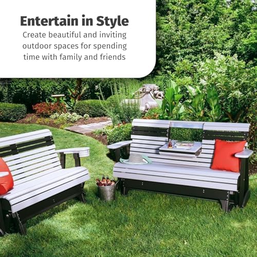 LuxCraft Plain Glider - 5' - Available in 14 Colors (Weatherwood)