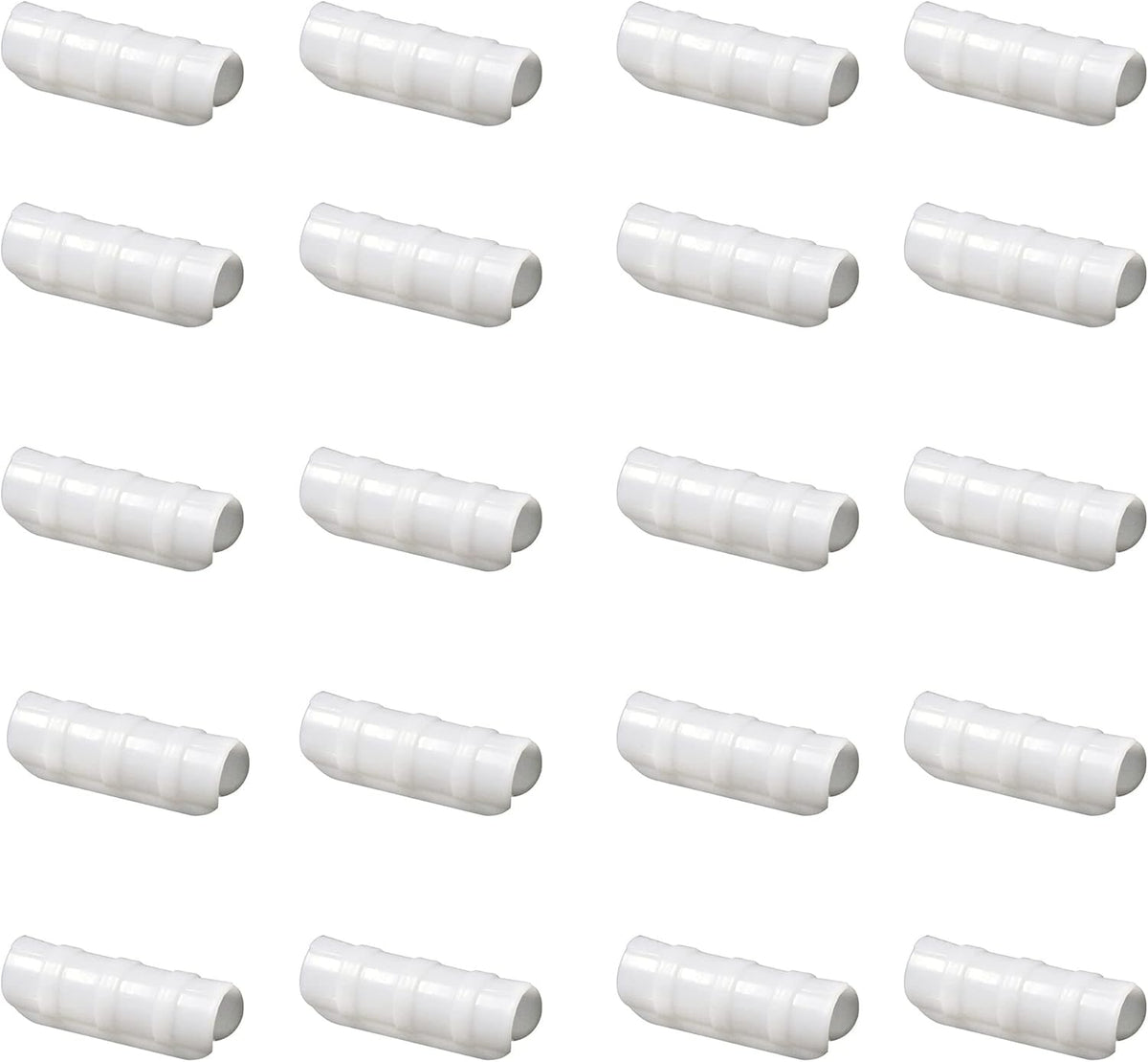 Farm Plastic Supply - Greenhouse Clamp 20 Pack - (3" Long x 3/4" Wide) - White ABS Clamps for Greenhouse, ABS Clips, Greenhouse Clamps for Farming, Gardening, Agriculture