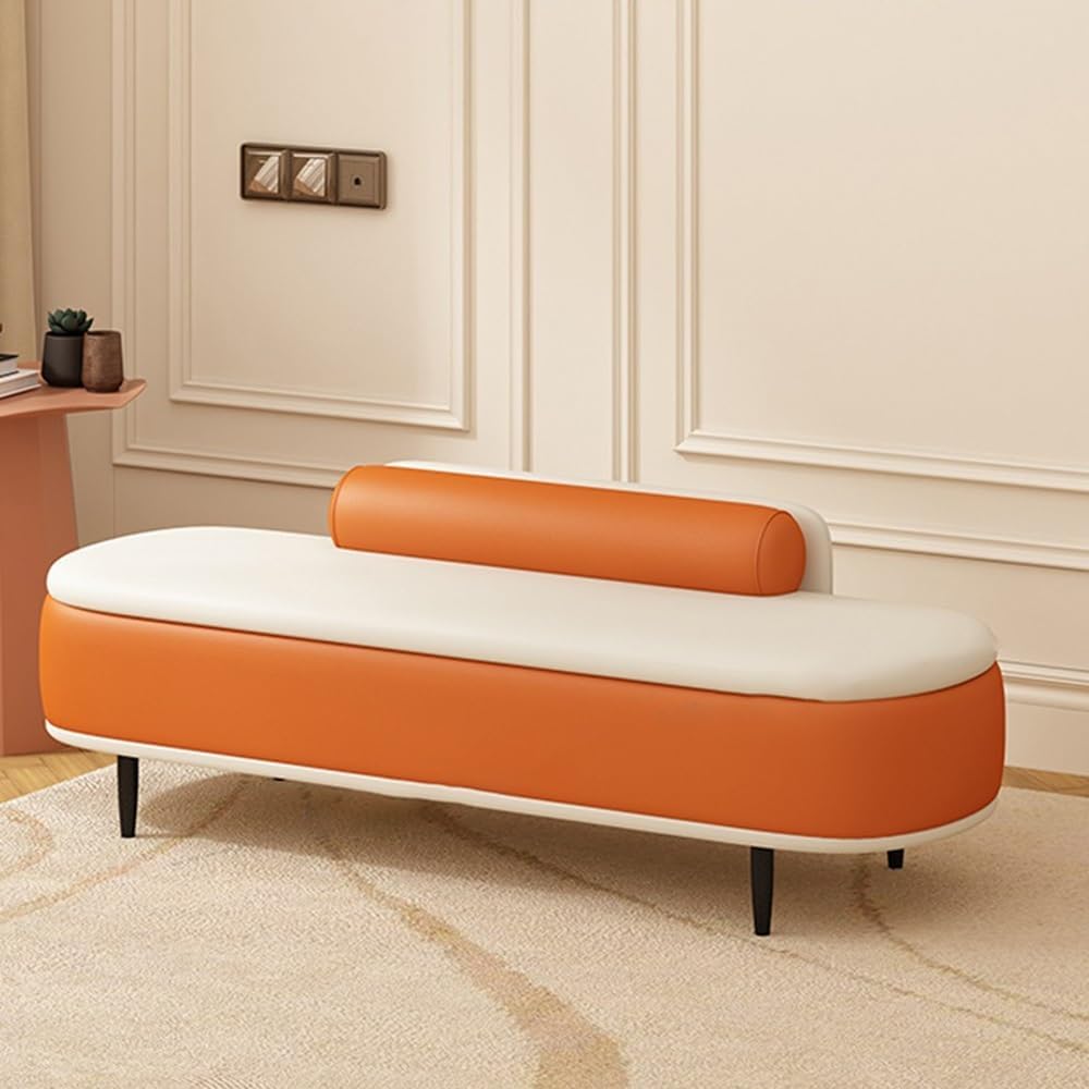 Modern Bedroom Bedside Bench Shoe Entrance Long Entry Cloakroom Sofa Entryway(Red,Large)
