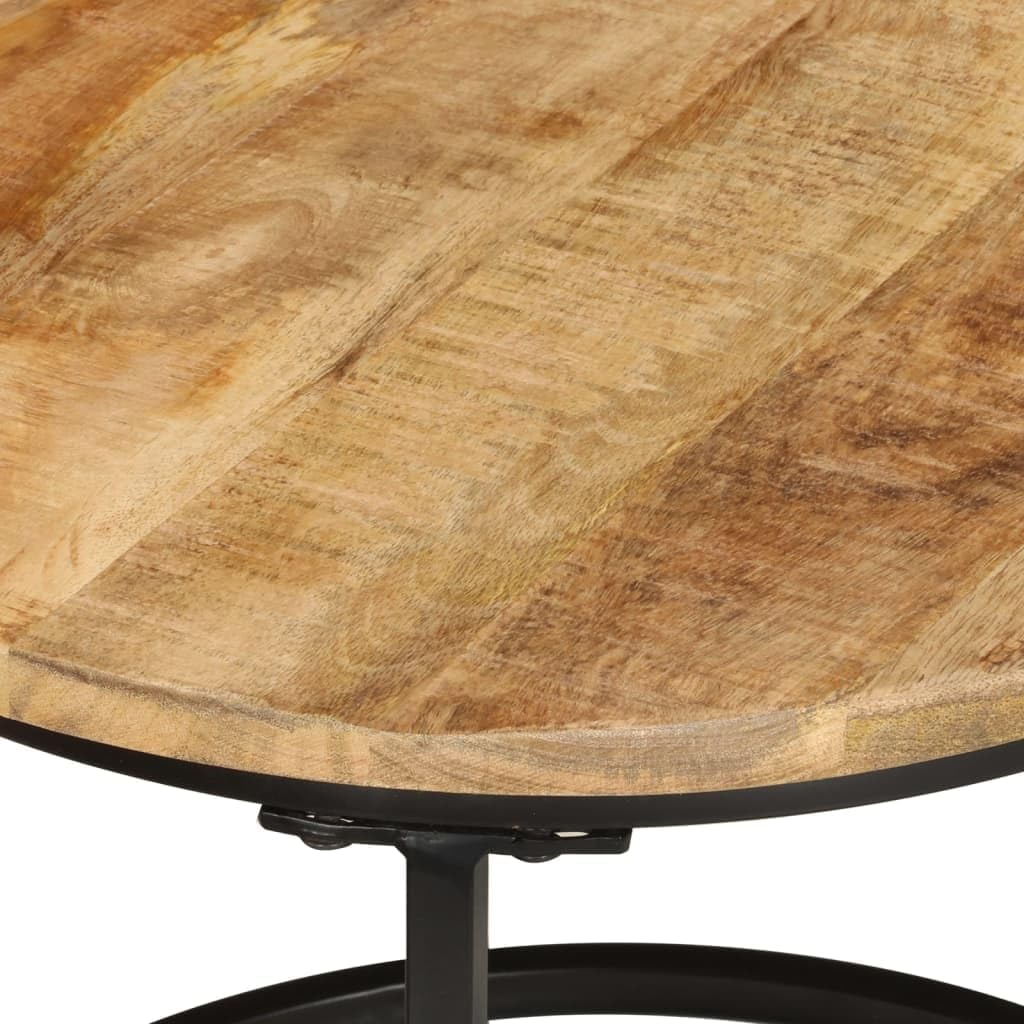 Nesting Tables 3 Piece Solid Mango Wood | Space Saving, Sturdy Tabletop, Versatile for Bedroom, Living Room, Office