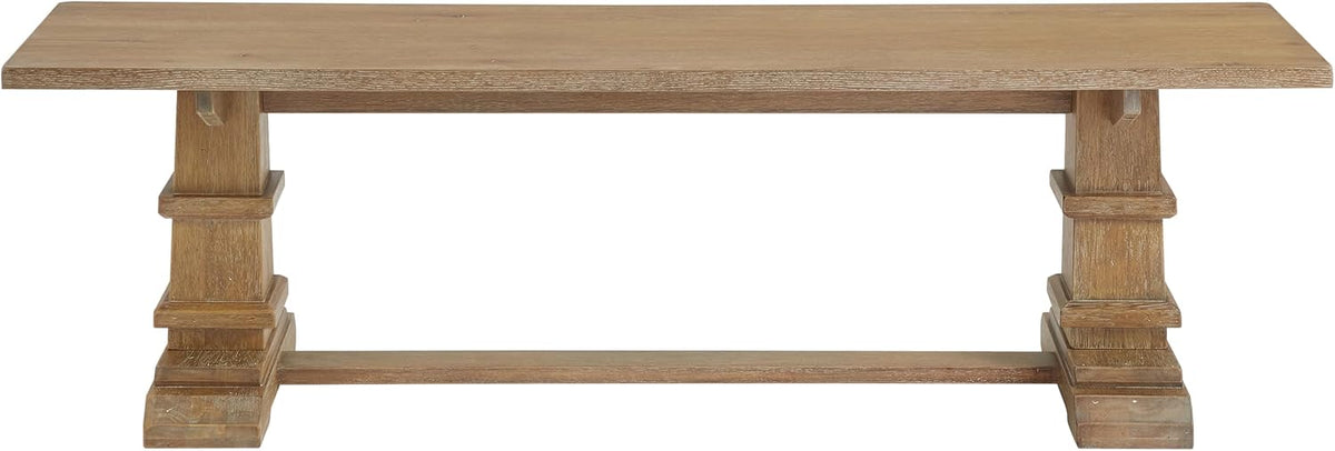 Crosley Furniture Joanna Wood Dining Bench for Entryway or Mudroom, Rustic Brown