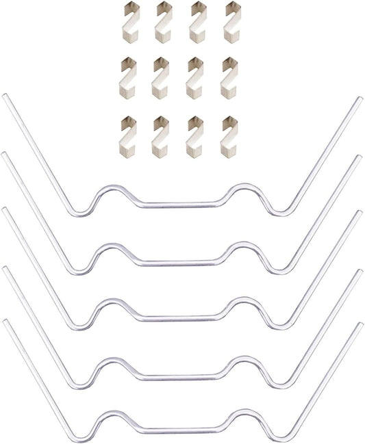 100x Thick Stainless Steel "W" Wire "Z" Fixing Elite Greenhouse Repair Glazing Clips (50x W Glazing Clip and 50x Z Fixing Clip)