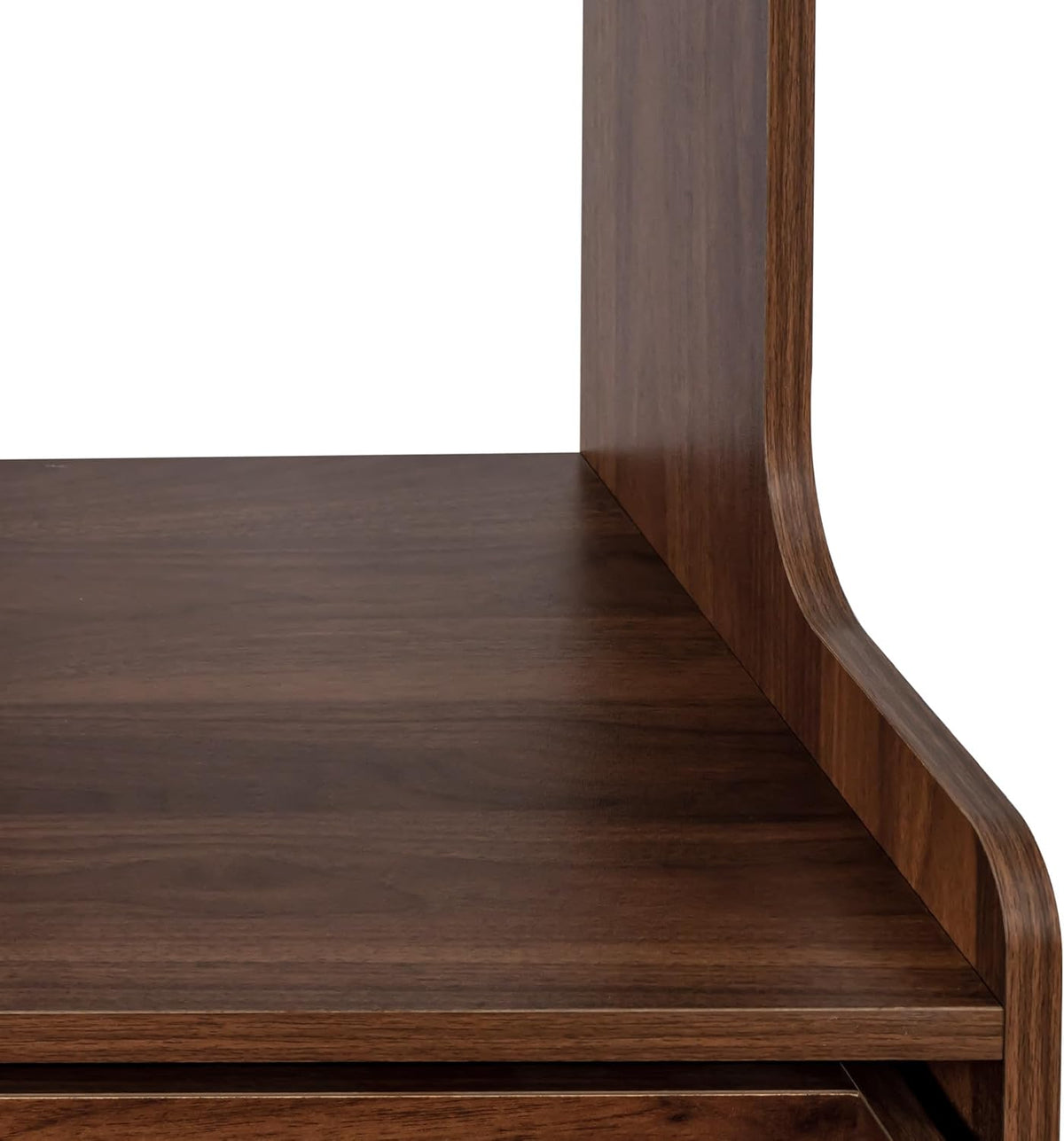 Black Farmhouse Kitchen Pantry Hutch, Storage Cabinet with Drawers, Freestanding Buffet Sideboard Coffee Bar (Walnut)