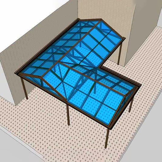 Greenhouse Panels Daylighting Roof Panels Transparent Greenhouse Panel Easy to Bend and Cut for Outdoor Gardens Greenhouses.(Blue,2x19.7ft)