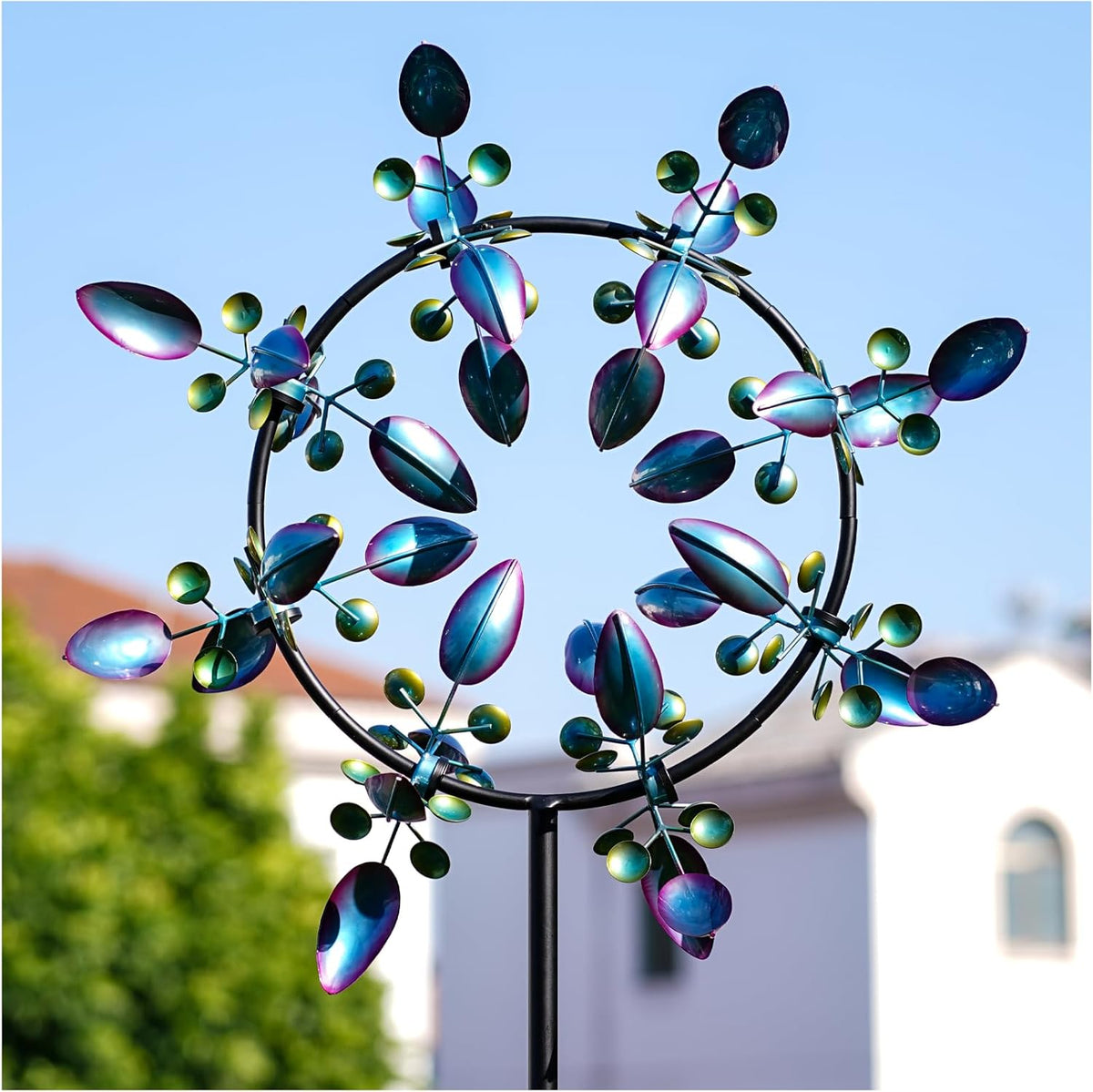 Large Wind Spinners Outdoor, Kinetic Metal Wind Spinners for Yard and Garden, Gift for Family or Friends(30'' H x 87'' H)