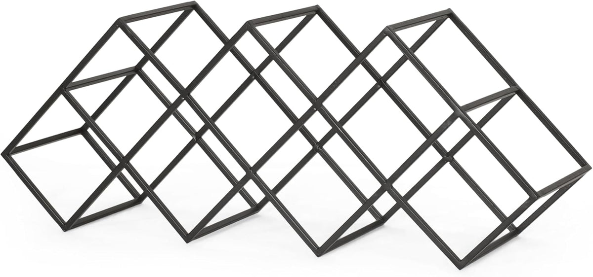 Wine Rack Freestanding Floor Countertop Wine Racks Storage Bottle Hold | Versatile wine rack freestanding floor or countertop use. Holds wine bottles securely in diamond slots. Durable iron fra