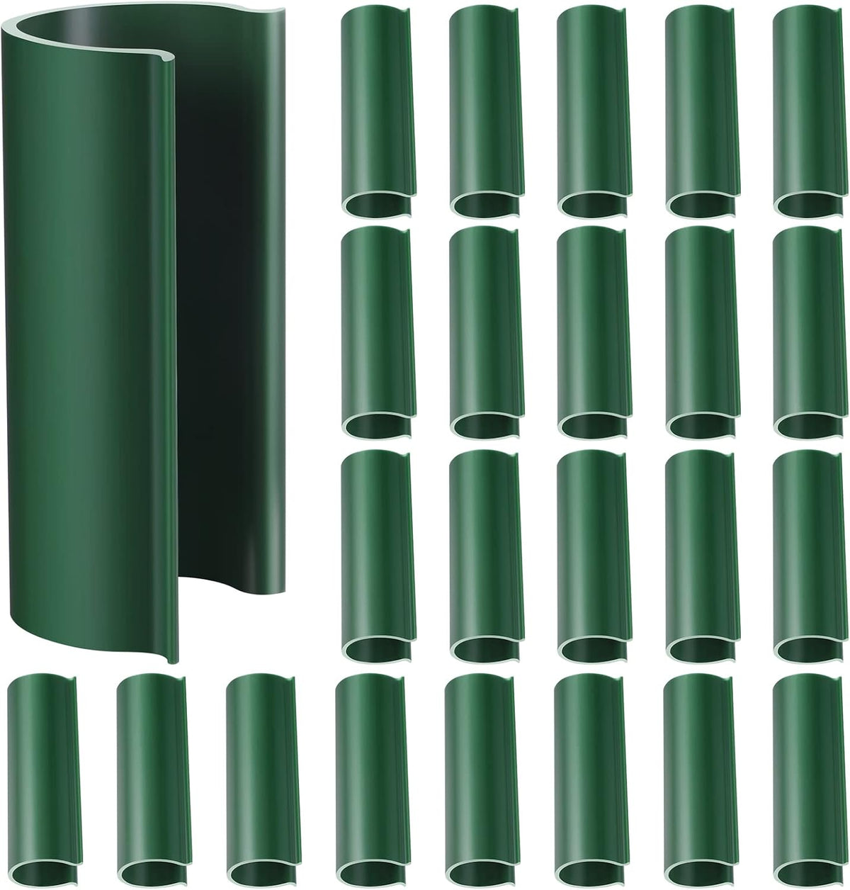 Jetec 32 Pcs PVC Pipe Clips Pool Cover Clamps for Above Ground Pool Greenhouses, Row Covers, Garden, Shelters, Bird Protection, 2.4 Inch Long(for 3/4 Inch PVC Pipe,Green)