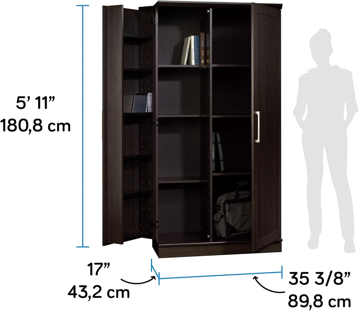 Sauder HomePlus Storage Cabinet/ Pantry cabinets, Dakota Oak finish