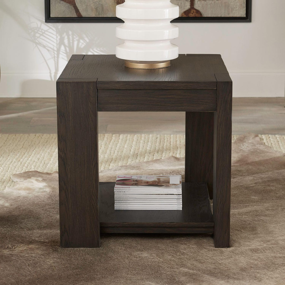 Liberty Furniture Lennox Hill Living Room End Table - Bark