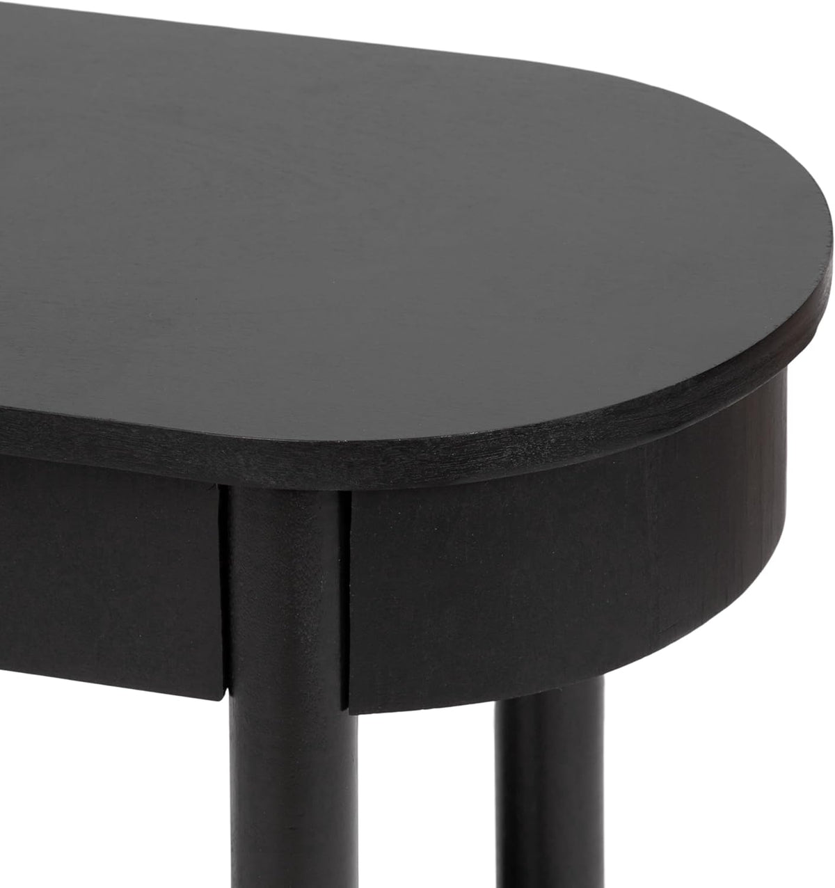 Kate and Laurel Koji Modern Tiered Rectangular Side Table; 22 x 12 x 24; Black; Transitional Two-Tier Wood Capsule End Table with Storage for Use as Bedroom Accent or Indoor Plant Stand