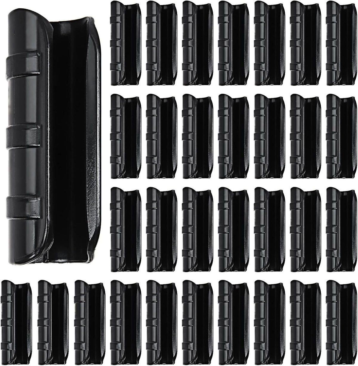 50 PCS Greenhouse Clips 3/4 inch Plastic Greenhouse Clamps 20mm Black ABS Snap Clamp Tube Clip Garden Buildings Tube Clip for Greenhouse Film Sunshade Nets Frame Shelters- Outer Ø 0.95” inner Ø 0.78”