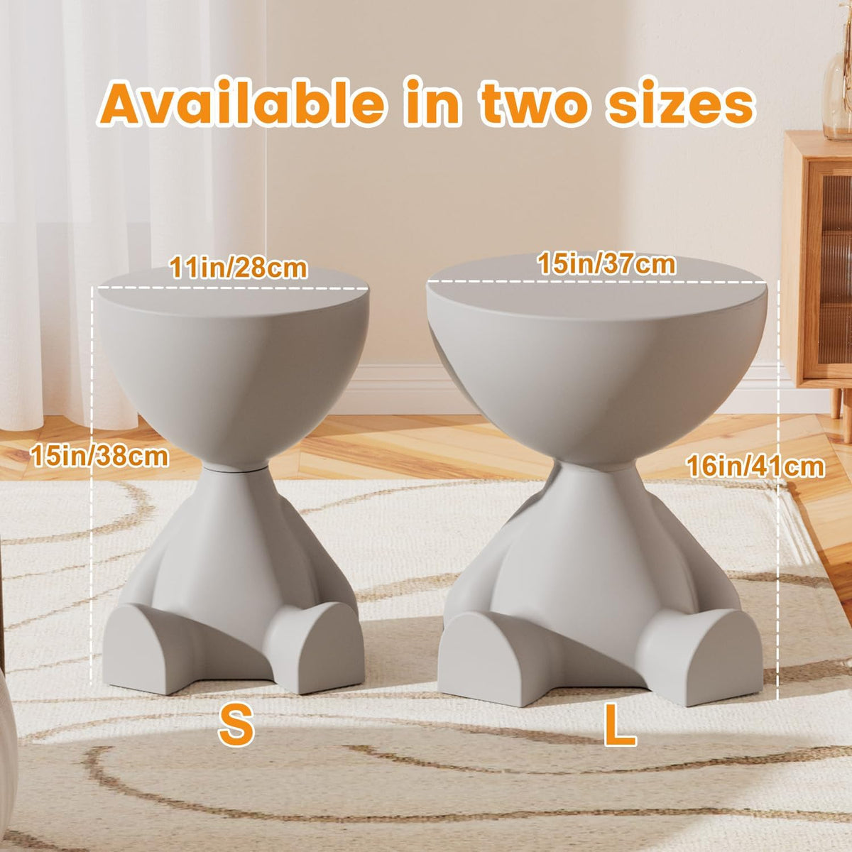 Circle Side Table, Round Modern End Table, Waterproof & Durable, Small Coffee Table for Living Room, Bedroom, Bedside, Versatile Accent Table - Green