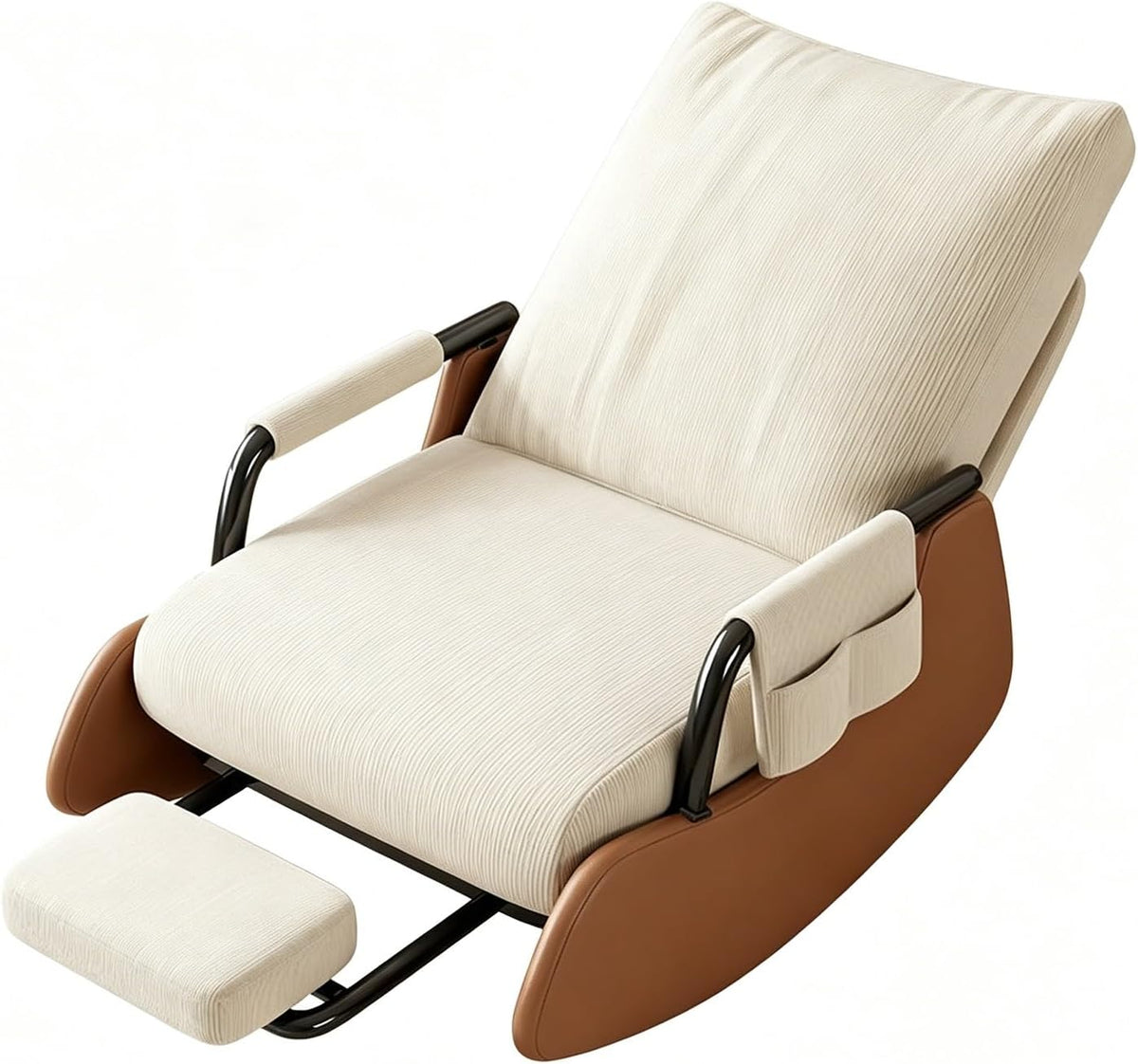 Foldable Indoor Rocking Chair with Detachable Footrest | Adjustable Recliner Rocker Chair