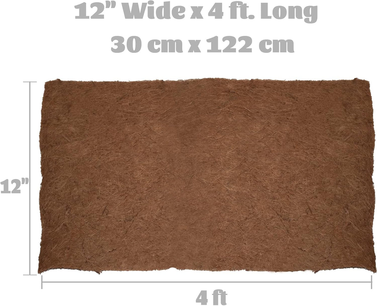 MIOHNAN Natural Coco Coir Fiber Liner Roll Sheet, Coconut Fiber Pad, Coconut Husk Liners Mat for Planters Baskets, DIY Moss Pole - 12x48 inch
