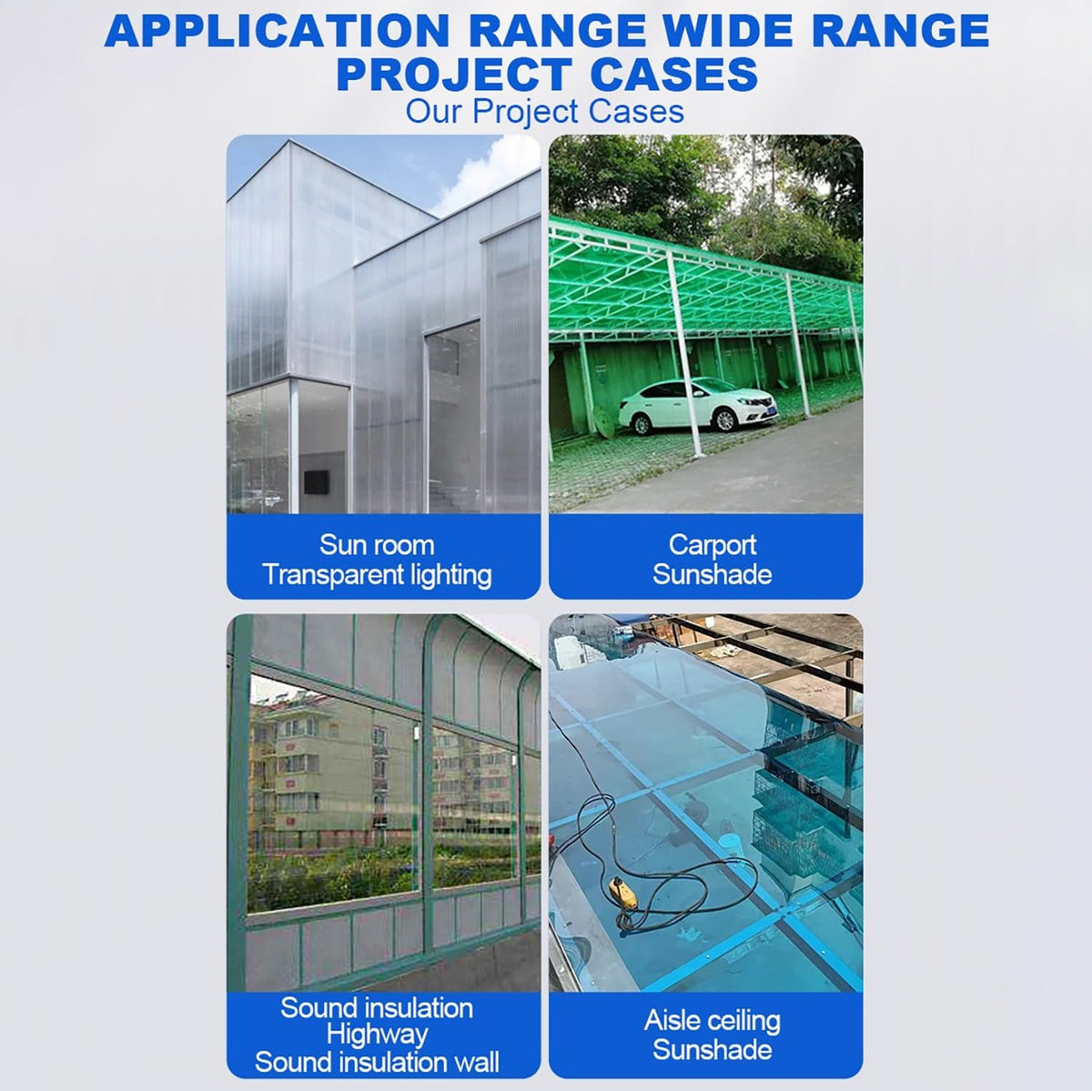 Greenhouse Panels Daylighting Roof Panels Transparent Greenhouse Panel Easy to Bend and Cut for Outdoor Gardens Greenhouses.(Smoky Gray,4x6.6ft)