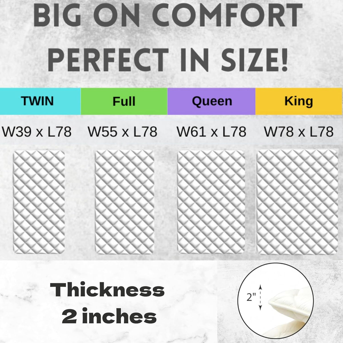 MIINA Japanese Futon Mattress, Made in Japan Twin (39"×78") White, Foldable Floor Lounger Bed Tatami Mat, Roll Up Sleeping Pad, Shikibuton