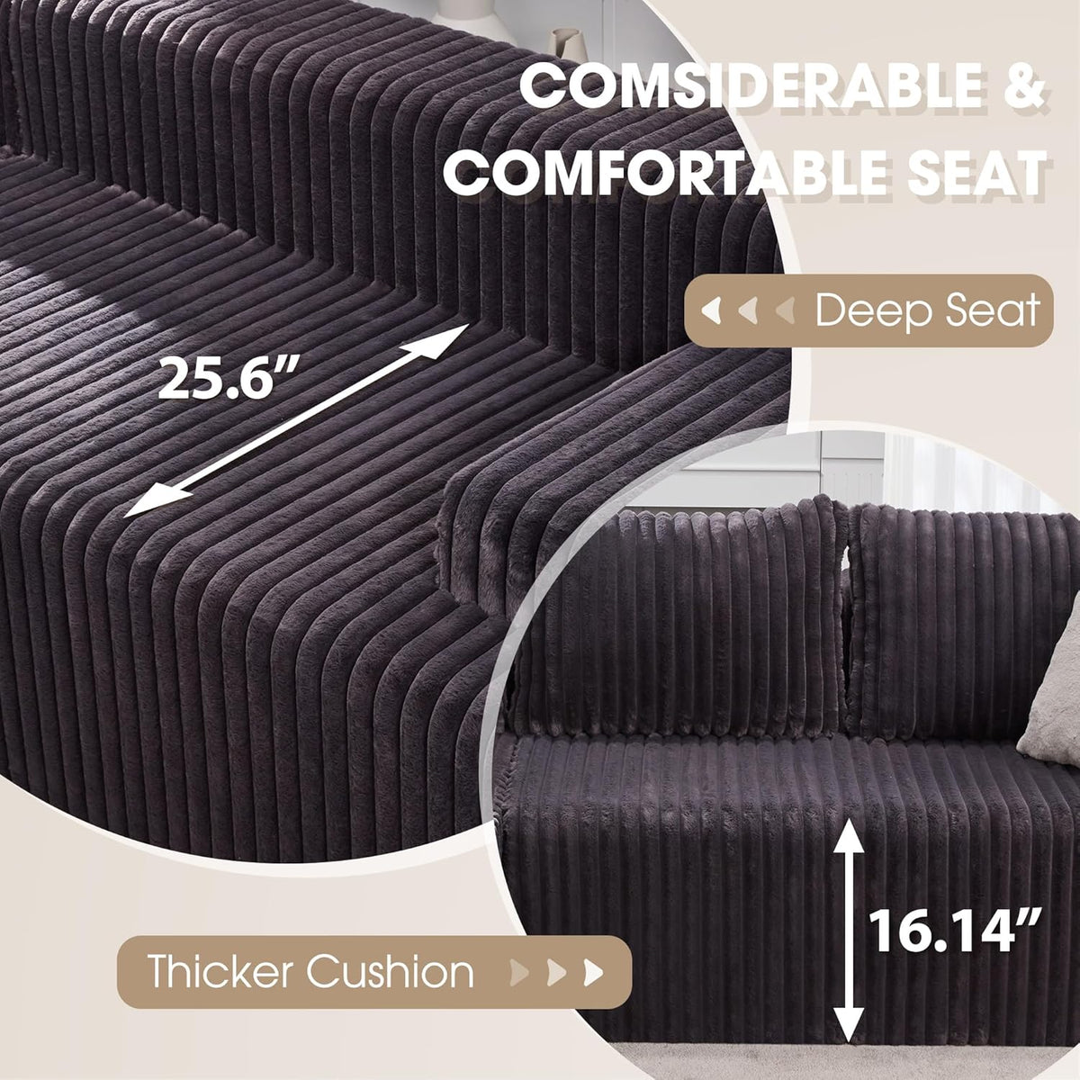 Hobestluk Couch Modular Sectional Sofa L-Shape Lounge Cloud Couch