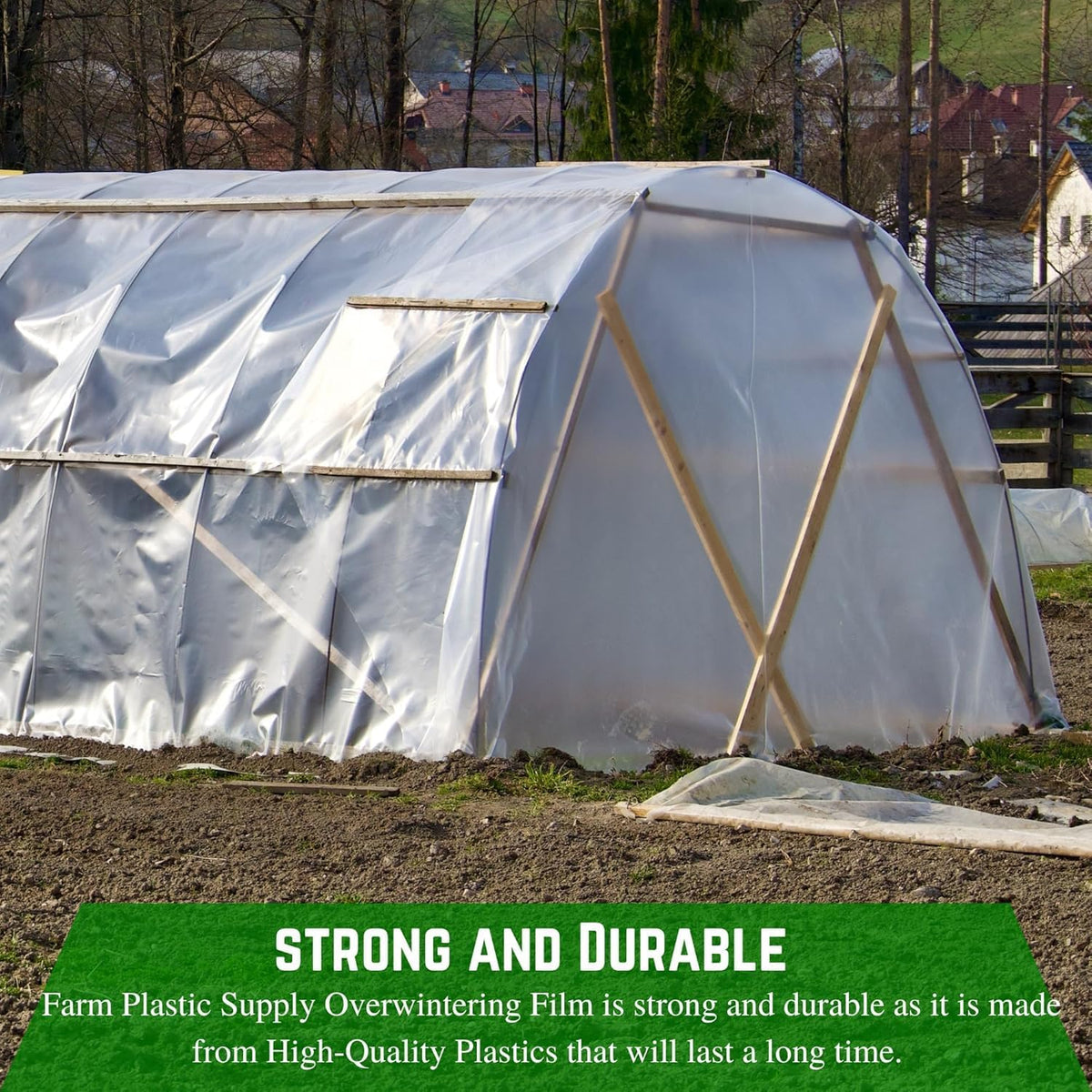 Farm Plastic Supply - 6 Mil White Plastic Sheeting - Overwintering Film, 6 Mil White Plastic Film, Greenhouse Plastic, Durable Plastic Sheeting (40' x 40')