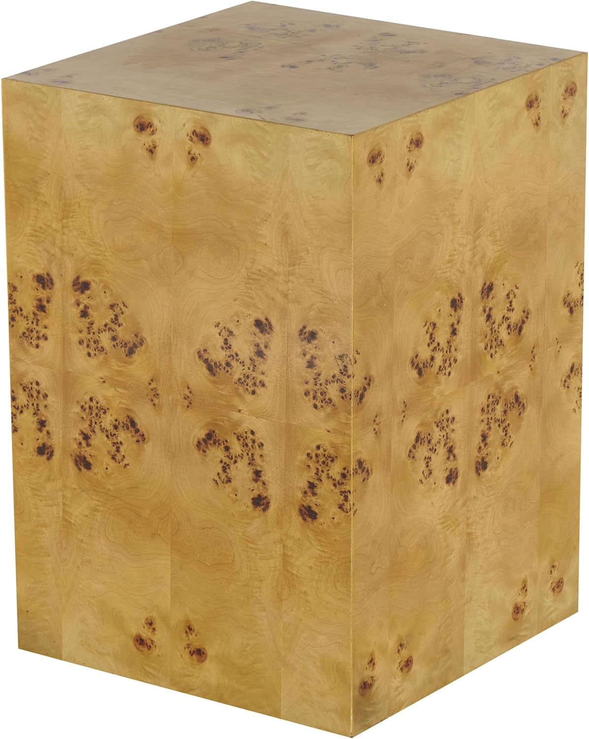 Deco 79 Wood Side End Accent Table Square Cube End Table with Wood Grain Patterns, Side Table 16" x 16" x 23", Brown