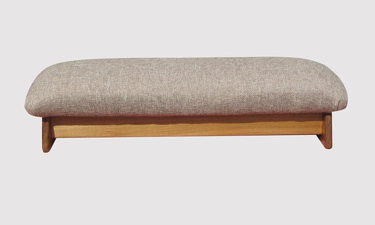 Padded Stability Bedside Foot Stool, Walnut Stain, 7" Tall (Made in The USA) (Desert Sand - 7" Walnut)