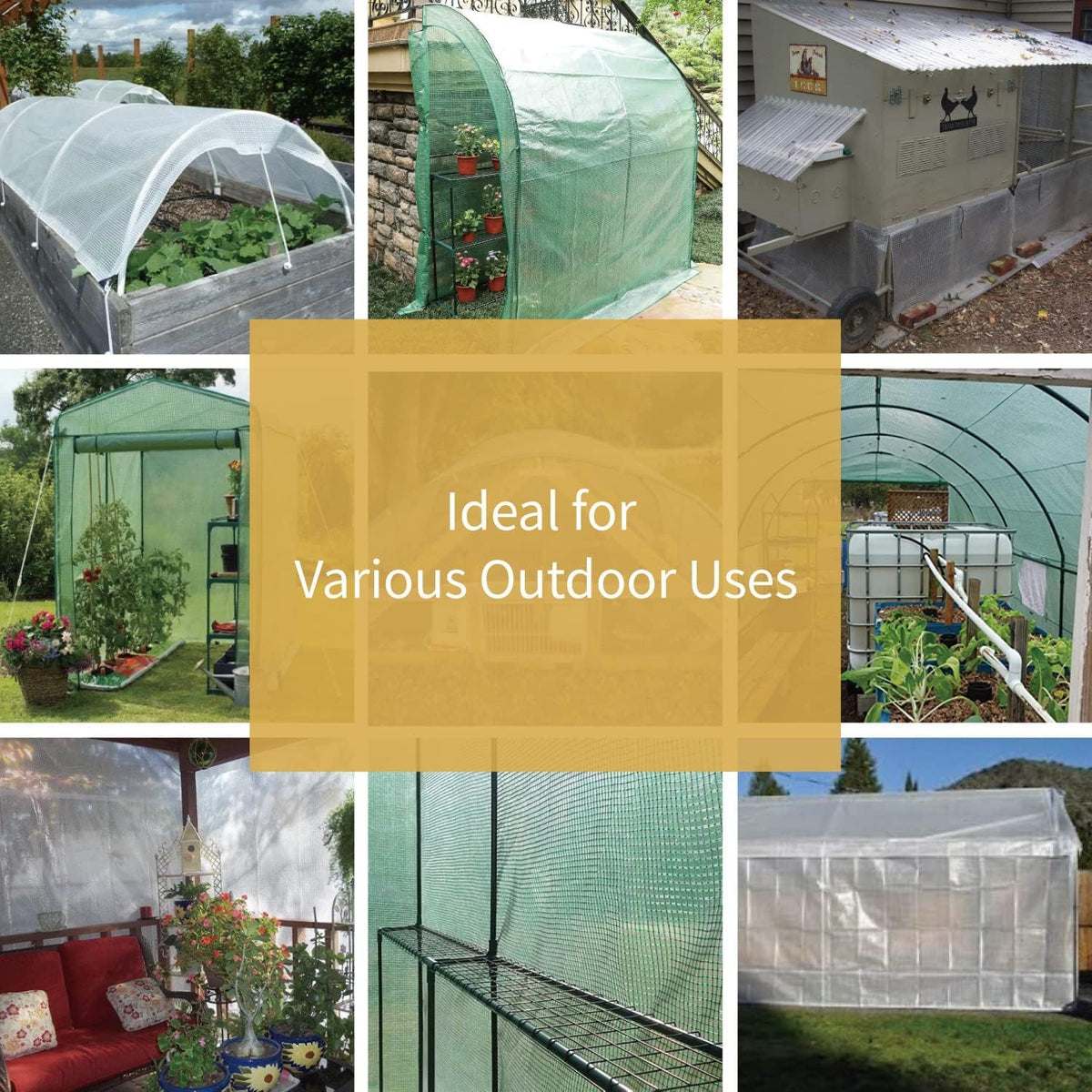 GUARD SHIELD Clear White Tarp Heavy Duty 20x20 Feet Waterproof for Greenhouse Outdoor Garden Poly Cover UV Resistant 3x3 Weave 10mil (2-Pack)