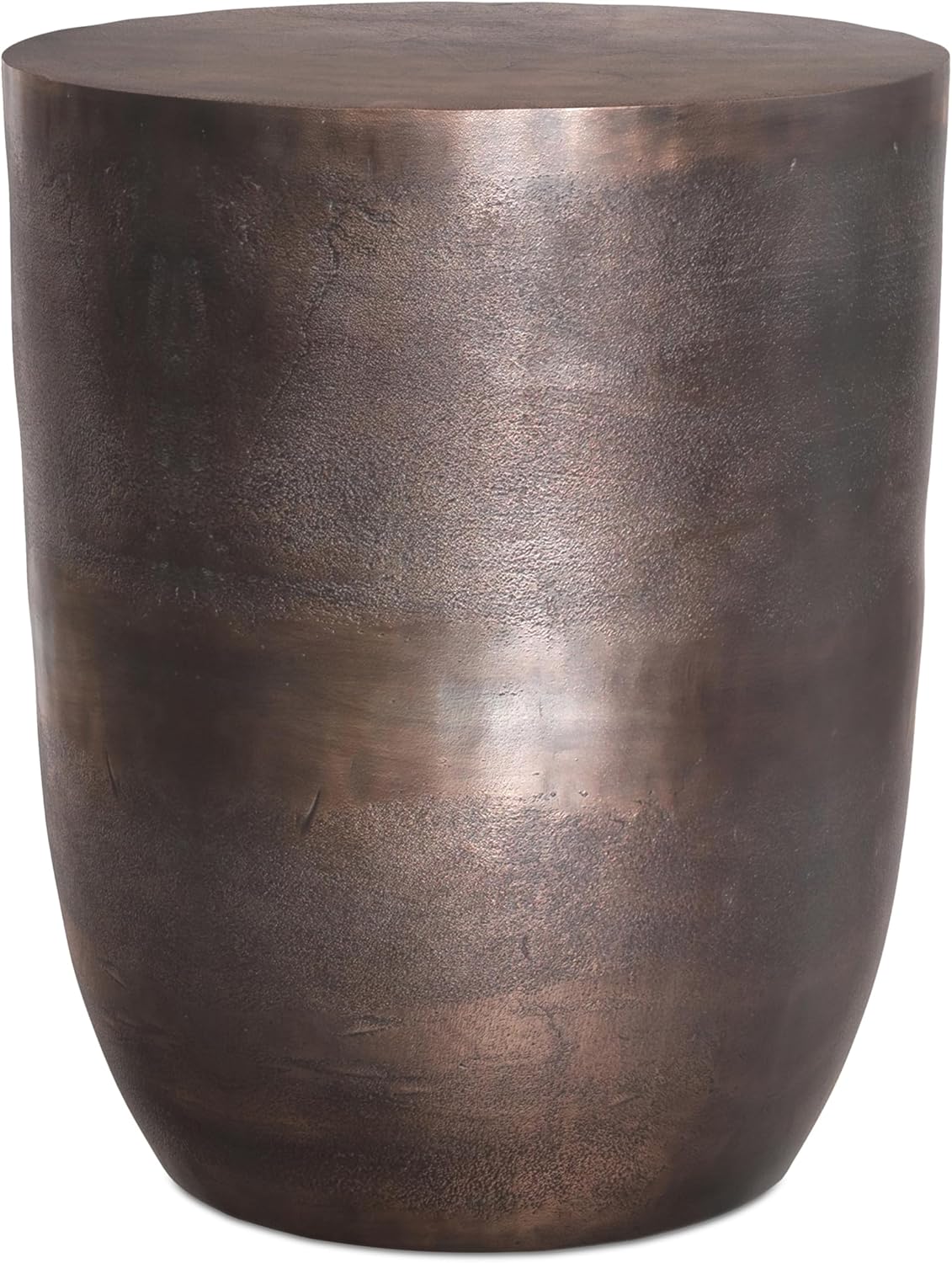 SIMPLIHOME Morris Metal Table - 17 inch Wide Cast Aluminum Round Accent Table in Antique Copper, Industrial Side or End Table for Living Room, Bedroom or Entryway with Handcrafted Finish, Assembled