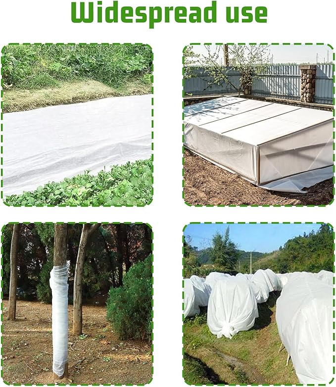 SnugNiture Plant Covers Freeze Protection, 10ft x 33ft 1.1oz/yd² Frost Cloth for Outdoor Plants, Floating Row Cover Frost Blanket for Winter Garden Vegetables Protection
