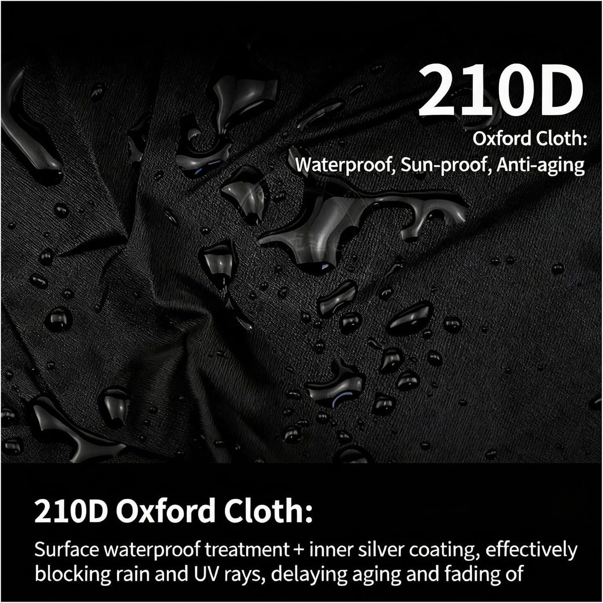 Heavy-Duty 210D Oxford Swing Cover-Waterproof UV-Resistant and Windproof Hammock with Drawstring(Single(115cmx190cm))