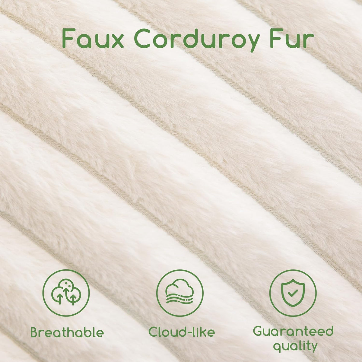 HIGOGOGO Round Stuffed Pouf Ottoman, Stripe Faux Fur Poufs with Foam Chunk Filling, Furry and Fluffy Pouf Foot Stool Storage Ottoman, 20 X 15 Floor Poufs Foot Rest for Living Room, Beige