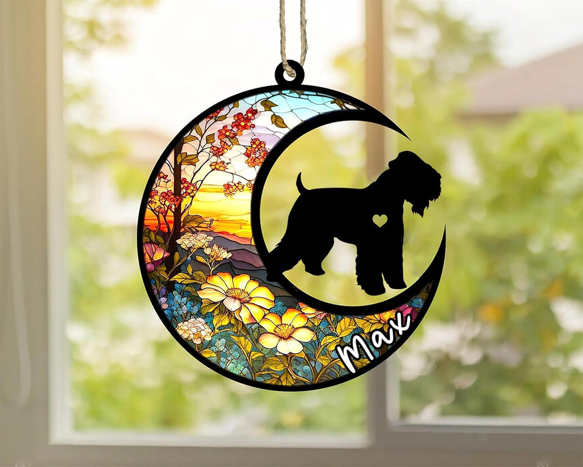 Personalized Dog Memorial, Custom Name Soft-Coated Wheaten Terrier Dog Christmas Ornament, Custom Breeds, Pet Loss Light Catcher, Gifts for Lovers Loss of Pet Sympathy on Mothers Day Christmas