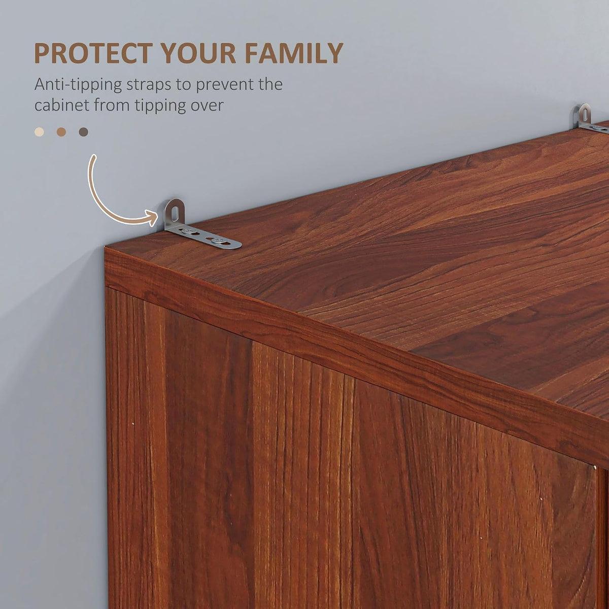 5-Tier Kitchen Pantry Cabinet with Adjustable Shelves